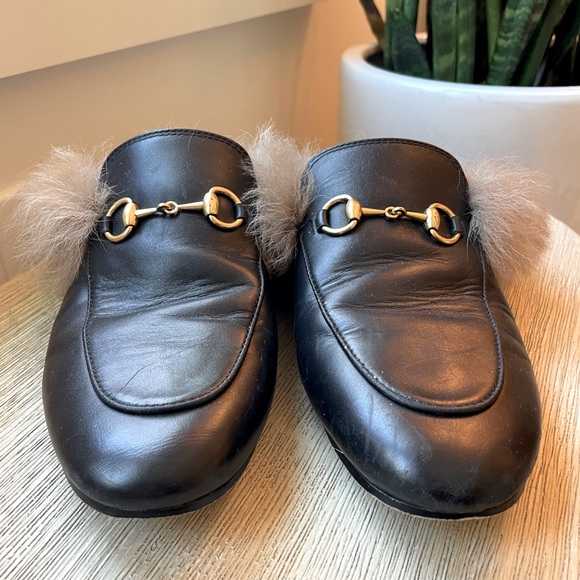 Gucci Princetown shearling leather mules - Picture 5 of 7